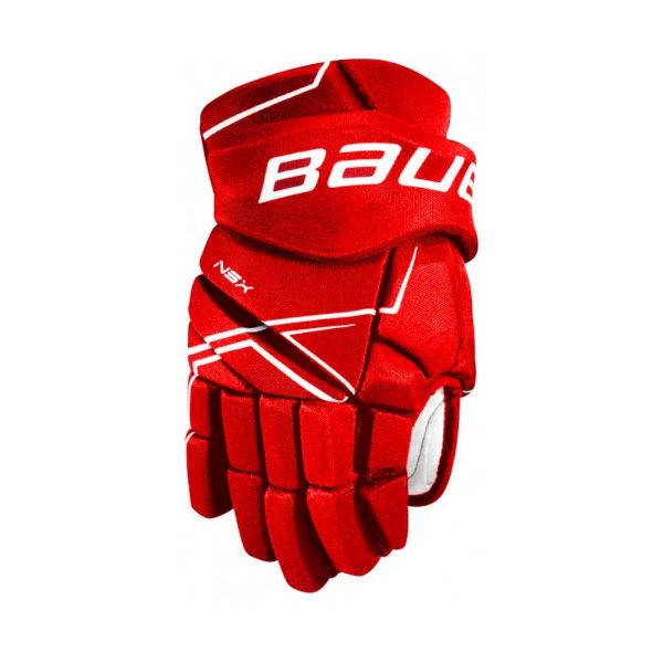Bauer NSX GLOVES JR červená 12 - Juniorské hokejové rukavice Bauer