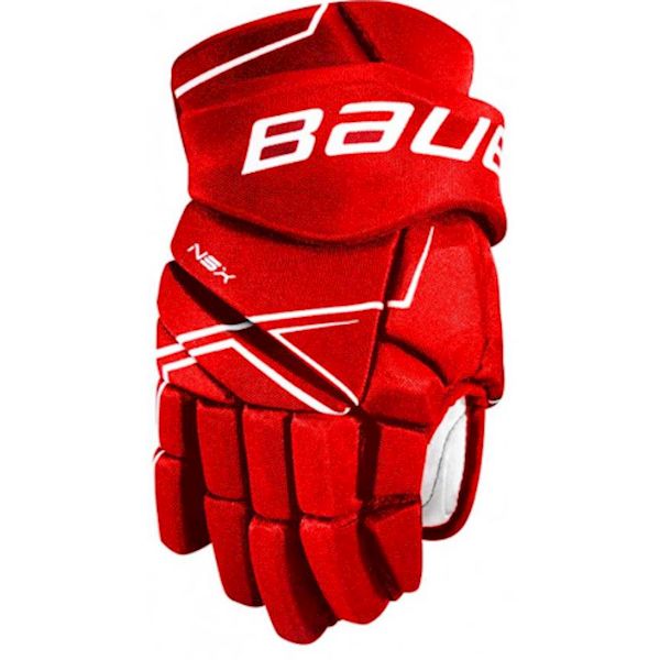 Bauer NSX GLOVES SR červená 13 - Hokejové rukavice Bauer