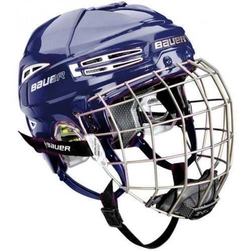 Bauer RE-AKT 100 YTH COMBO modrá 49-54 - Dětská hokejová helma s mřížkou Bauer