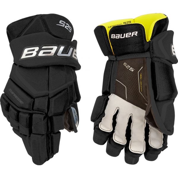 Bauer SUPREME S29 GLOVE JR černá 11 - Hokejové rukavice Bauer