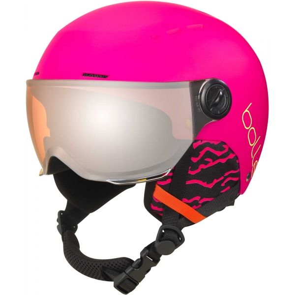 Bolle QUIZ VISOR růžová (52 - 55) - Dětská lyžařská helma se štítem Bolle