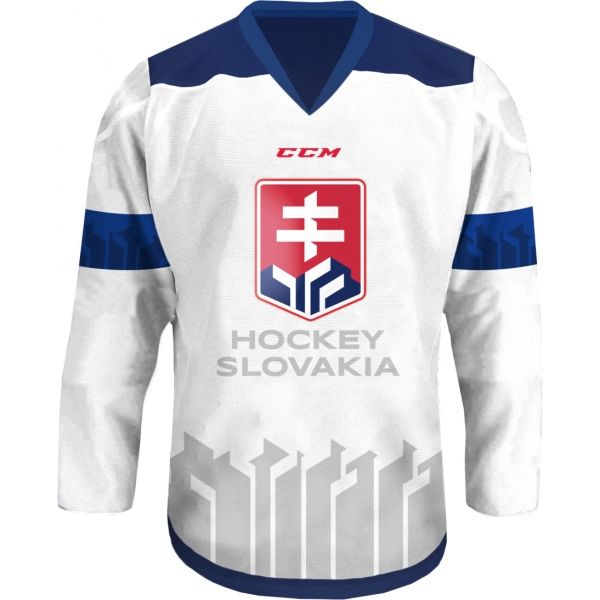 CCM DRES S VÝŠIVKOU LOGO SZLH 18/19 bílá XL - Hokejový dres CCM