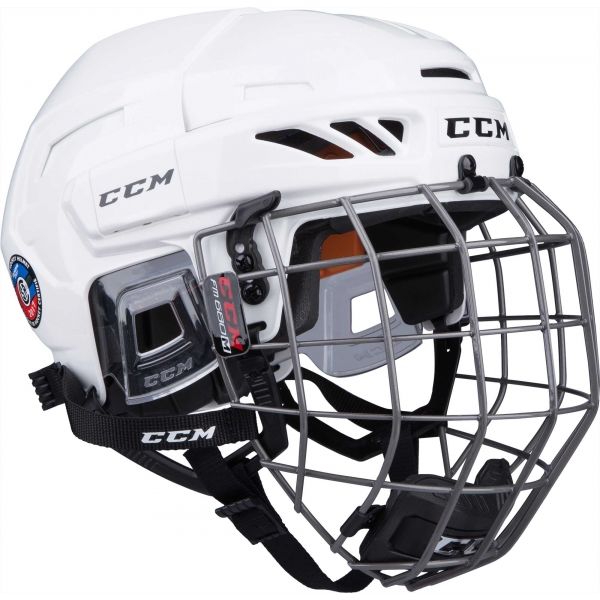 CCM FITLITE 90 COMBO SR bílá (57 - 62) - Hokejová helma CCM