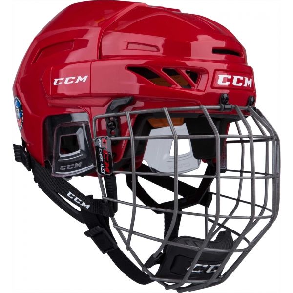 CCM FITLITE 90 COMBO SR červená (51 - 56) - Hokejová helma CCM