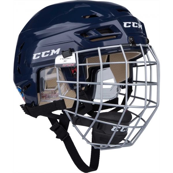 CCM TACKS 110 COMBO SR modrá (57 - 62) - Hokejová helma CCM