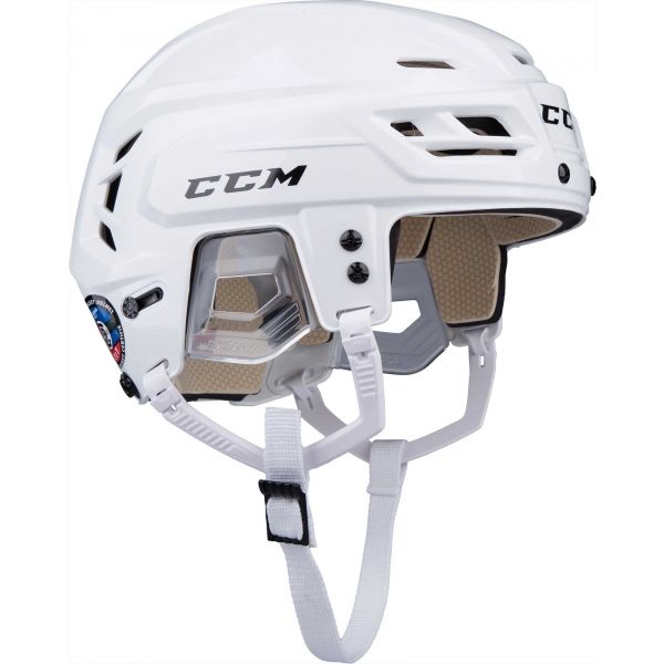 CCM TACKS 110 SR bílá (51 - 56) - Hokejová helma CCM
