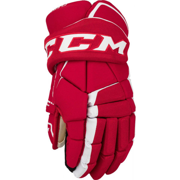 CCM TACKS 9060 JR červená 12 - Juniorské hokejové rukavice CCM