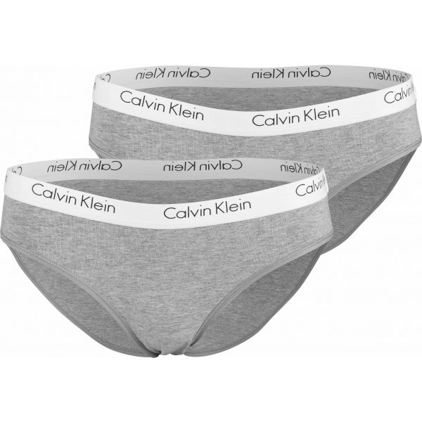 Calvin Klein 2PK BIKINI šedá XS - Dámské kalhotky Calvin Klein