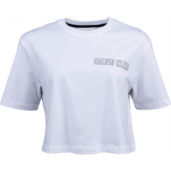 Calvin Klein CROPPED SHORT SLEEVE T-SHIRT bílá L - Dámské tričko Calvin Klein