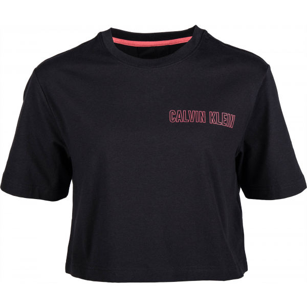 Calvin Klein CROPPED SHORT SLEEVE T-SHIRT černá M - Dámské tričko Calvin Klein