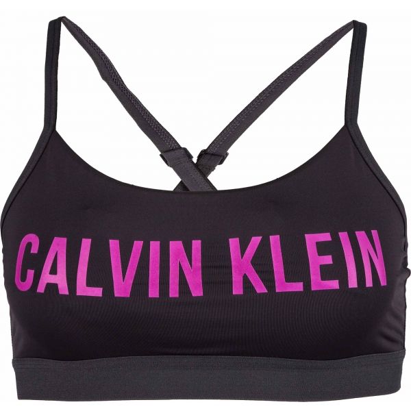 Calvin Klein LOW SUPPORT BRA černá M - Dámská sportovní podprsenka Calvin Klein