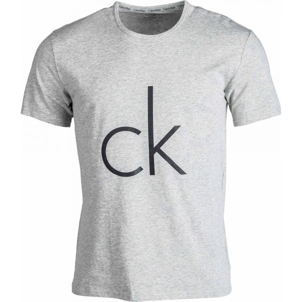 Calvin Klein S/S CREW NECK šedá L - Pánské tričko Calvin Klein