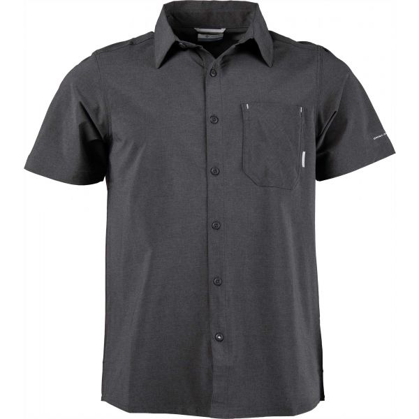 Columbia TRIPLE CANYON SHORT SLEEVE SHIRT černá S - Pánská outdoorová košile Columbia
