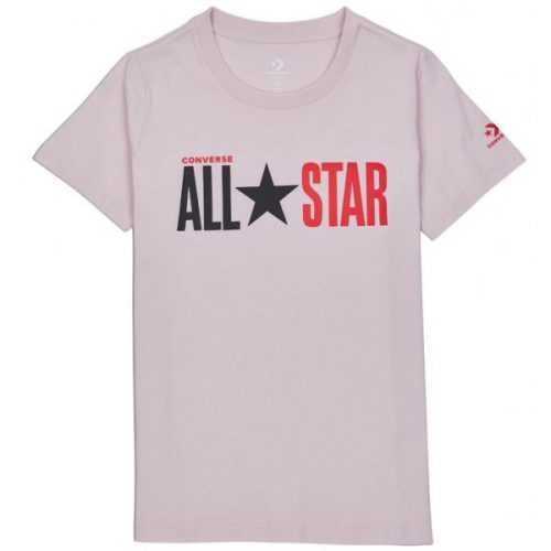 Converse ALL STAR SHORT SLEEVE CREW T-SHIRT růžová XS - Dámské tričko Converse