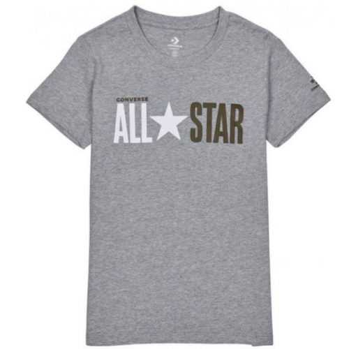 Converse ALL STAR SHORT SLEEVE CREW T-SHIRT šedá XS - Dámské tričko Converse