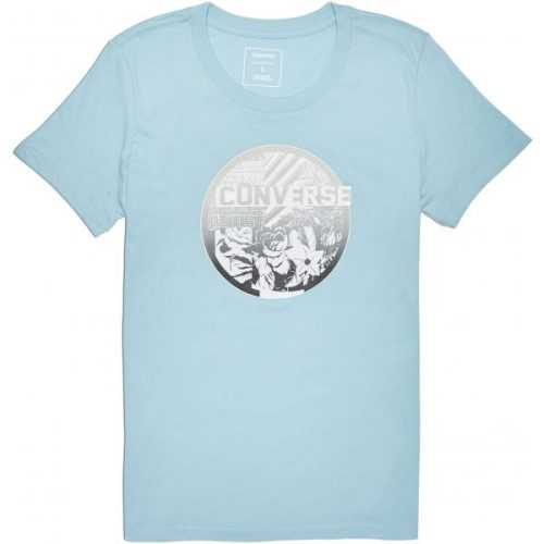 Converse FLORAL COLLAGE CREW TEE šedá XS - Dámské tričko Converse