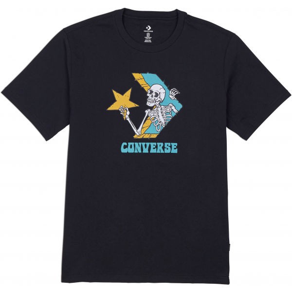 Converse SKULL GRAPHIC LOGO 1 SHORT SLEEVE TEE  L - Pánské triko Converse