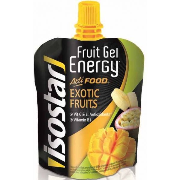 Isostar GEL ACTIFOOD EXOTICKÉ OVOCE 90G  NS - Energetický gel s kousky ovoce Isostar