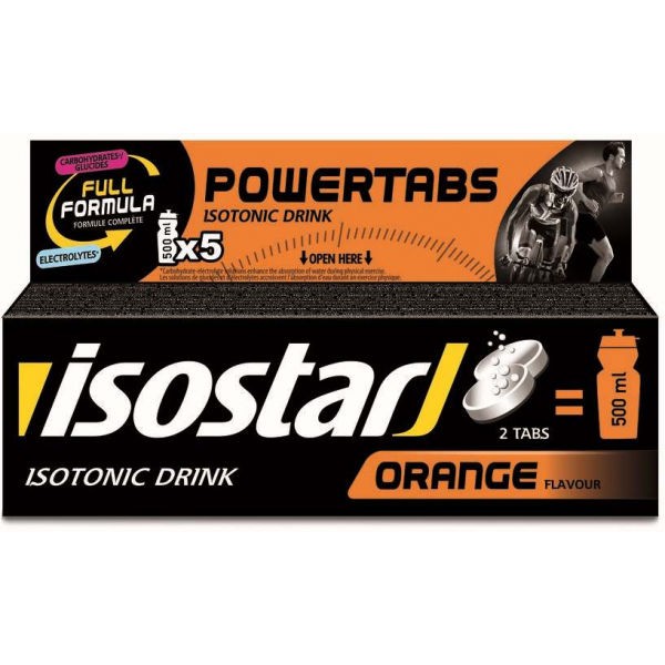 Isostar TABLETY BOX POWERTABS 120 G POMERANČ  NS - Rozpustný isotonický nápoj v tabletách Isostar