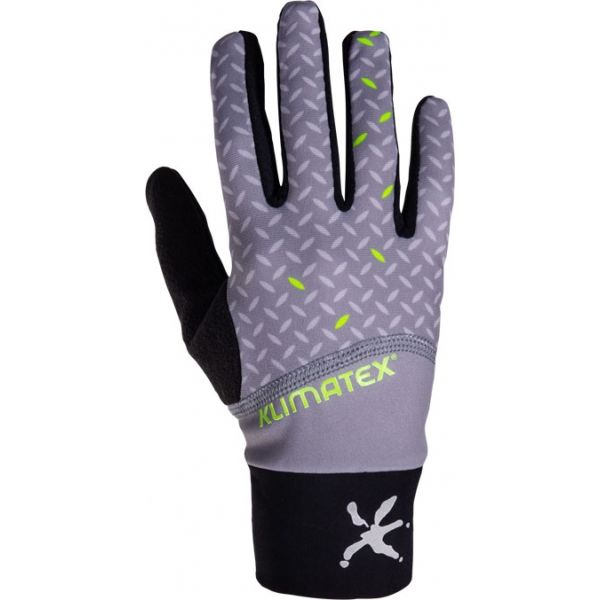 Klimatex LUBO šedá XL - Pánské střečové prstové rukavice Klimatex