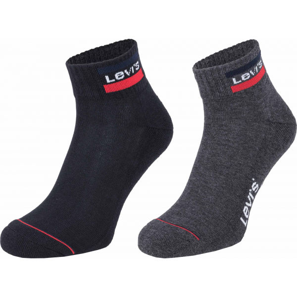 Levi's MID CUT SPRTWR LOGO 2P  35 - 38 - Ponožky Levi's