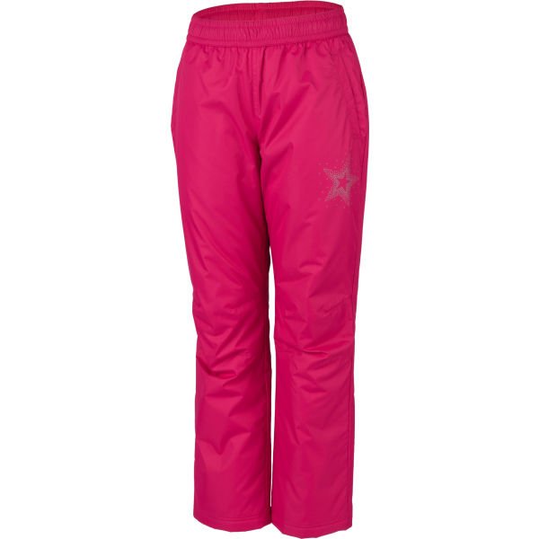 Lewro GIDEON růžová 128-134 - Dětské zateplené kalhoty Lewro