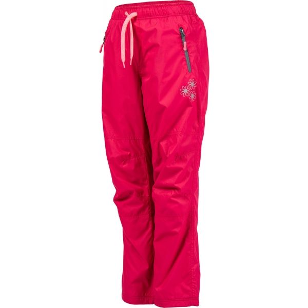 Lewro MILAN růžová 140-146 - Dětské zateplené kalhoty Lewro