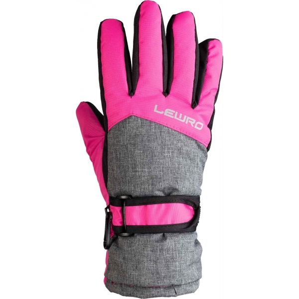 Lewro NALANI růžová 8-11 - Dětské lyžařské rukavice Lewro