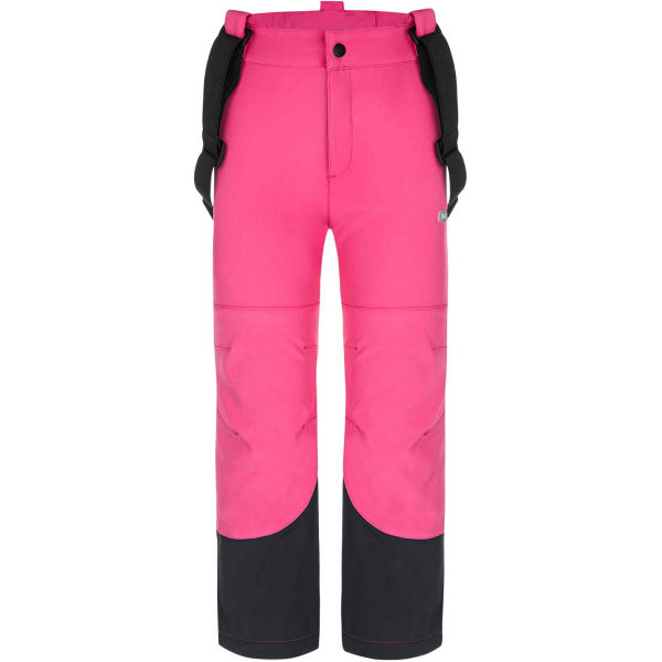 Loap LOCON růžová 122-128 - Dětské softshellové kalhoty Loap
