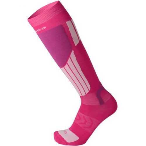 Mico LIGHT WEIGHT NATURAL MERINO SKI SOCKS růžová XXL - Lyžařské ponožky Mico