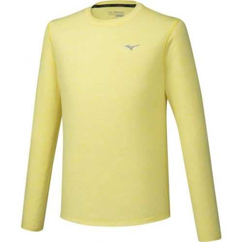 Mizuno IMPULSE CORE LS TEE žlutá S - Pánské běžecké triko s dlouhým rukávem Mizuno