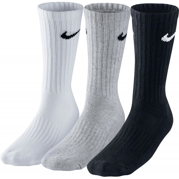 Nike 3PPK VALUE COTTON CREW šedá 42-46 - Sportovní ponožky Nike
