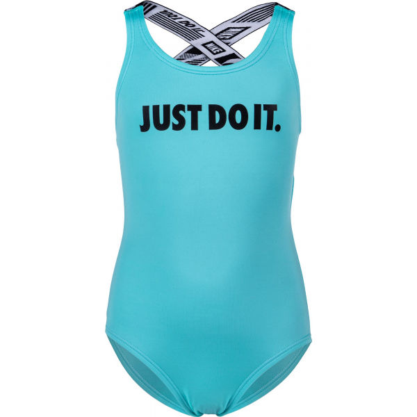 Nike JDI CROSSBACK ONE-PIECE modrá M - Dívčí jednodílné plavky Nike
