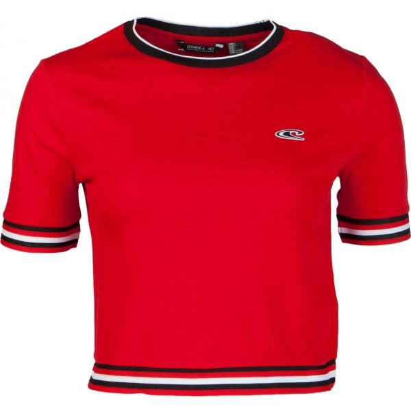 O'Neill LW SPORT STRIPE RIB TEE červená XL - Dámské tričko O'Neill
