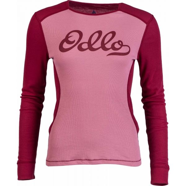 Odlo SUW WOMEN'S TOP L/S CREW NECK ORIGINALS WARM růžová L - Dámské funkční triko Odlo