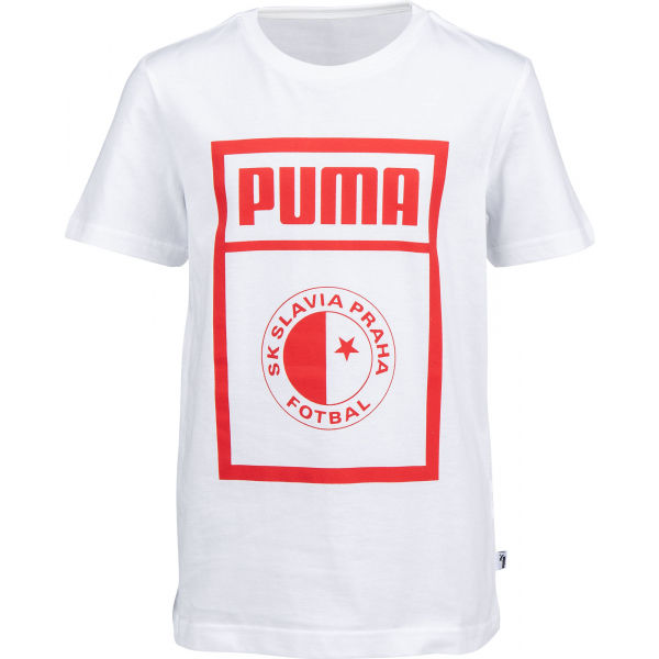 Puma SLAVIA PRAGUE GRAPHIC TEE JR bílá 152 - Juniorské triko Puma