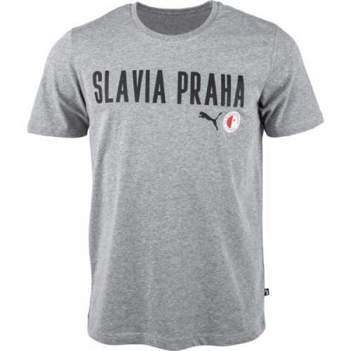 Puma Slavia Prague Graphic Tee DBLU  L - Pánské triko Puma