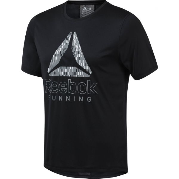 Reebok RUNNING ESSENTIALS GRAPHIC TEE černá S - Pánské běžecké tričko Reebok