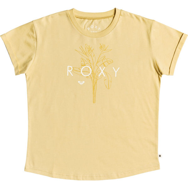 Roxy EPIC AFTERNOON LOGO žlutá M - Dámské tričko Roxy