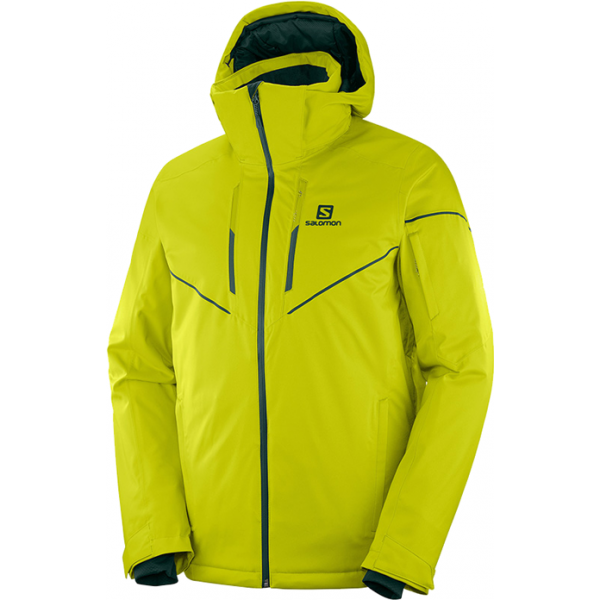 Salomon STORMRACE JKT M žlutá 2XL - Pánská lyžařská bunda Salomon