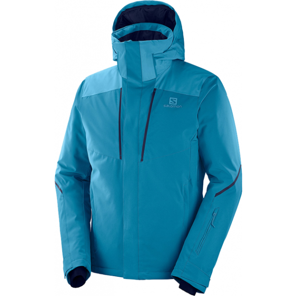 Salomon STORMSEASON JKT M modrá XL - Pánská lyžařská bunda Salomon