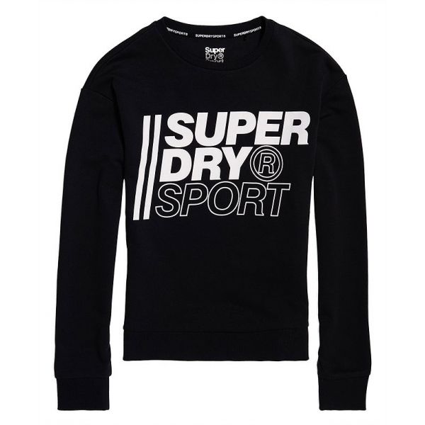 Superdry CORE SPORT CREW černá 10 - Dámská mikina Superdry