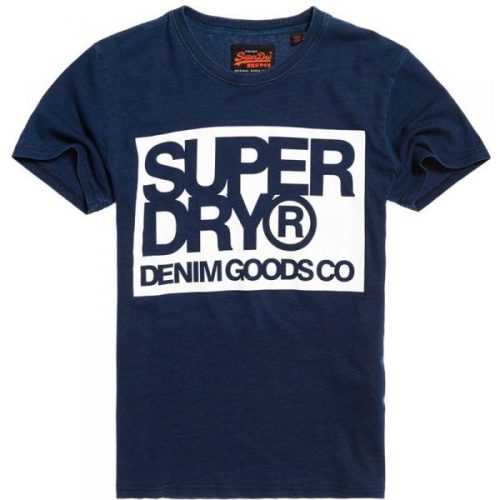 Superdry DENIM GOODS CO TEE tmavě modrá S - Pánské tričko Superdry