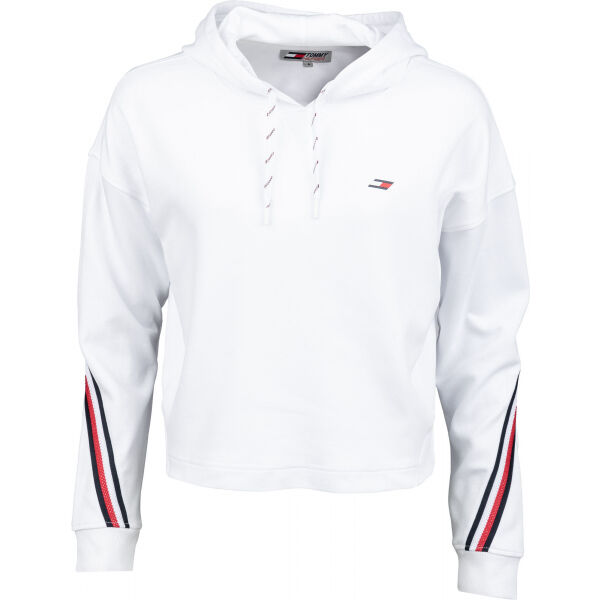 Tommy Hilfiger RELAXED DOUBLE PIQUE HOODIE LS  L - Dámská mikina Tommy Hilfiger