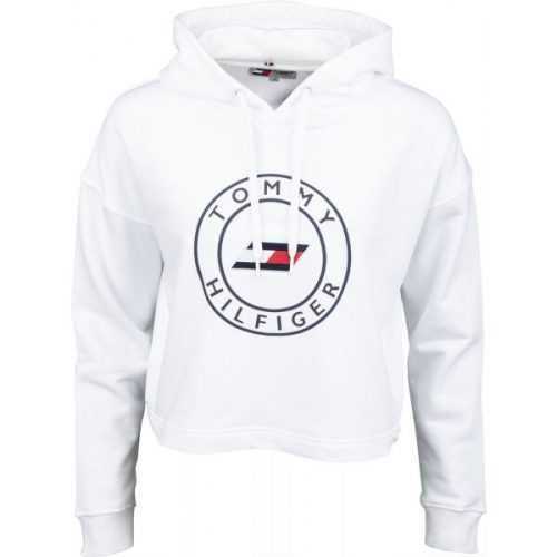 Tommy Hilfiger RELAXED ROUND GRAPHIC HOODIE LS  L - Dámská mikina Tommy Hilfiger
