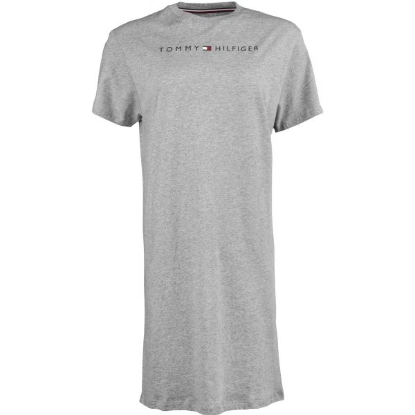 Tommy Hilfiger RN DRESS HALF SLEEVE šedá S - Dámské prodloužené tričko Tommy Hilfiger