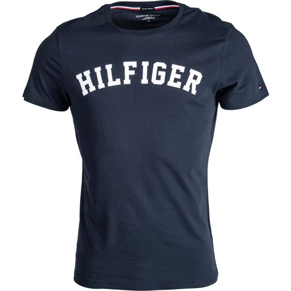 Tommy Hilfiger SS TEE LOGO tmavě modrá XL - Pánské tričko Tommy Hilfiger