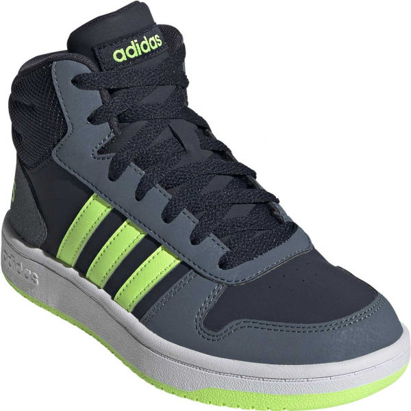 adidas HOOPS MID 2.0 K zelená 4 - Dětské volnočasové tenisky adidas