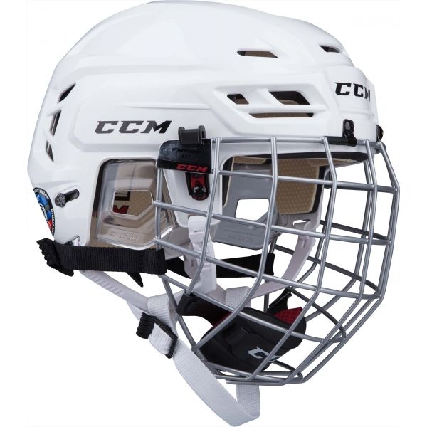 CCM TACKS 110 COMBO SR bílá (50 - 54) - Hokejová helma CCM