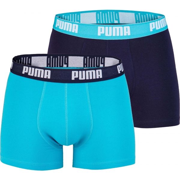 Puma BASIC BOXER 2P tmavě modrá M - Pánské boxerky Puma